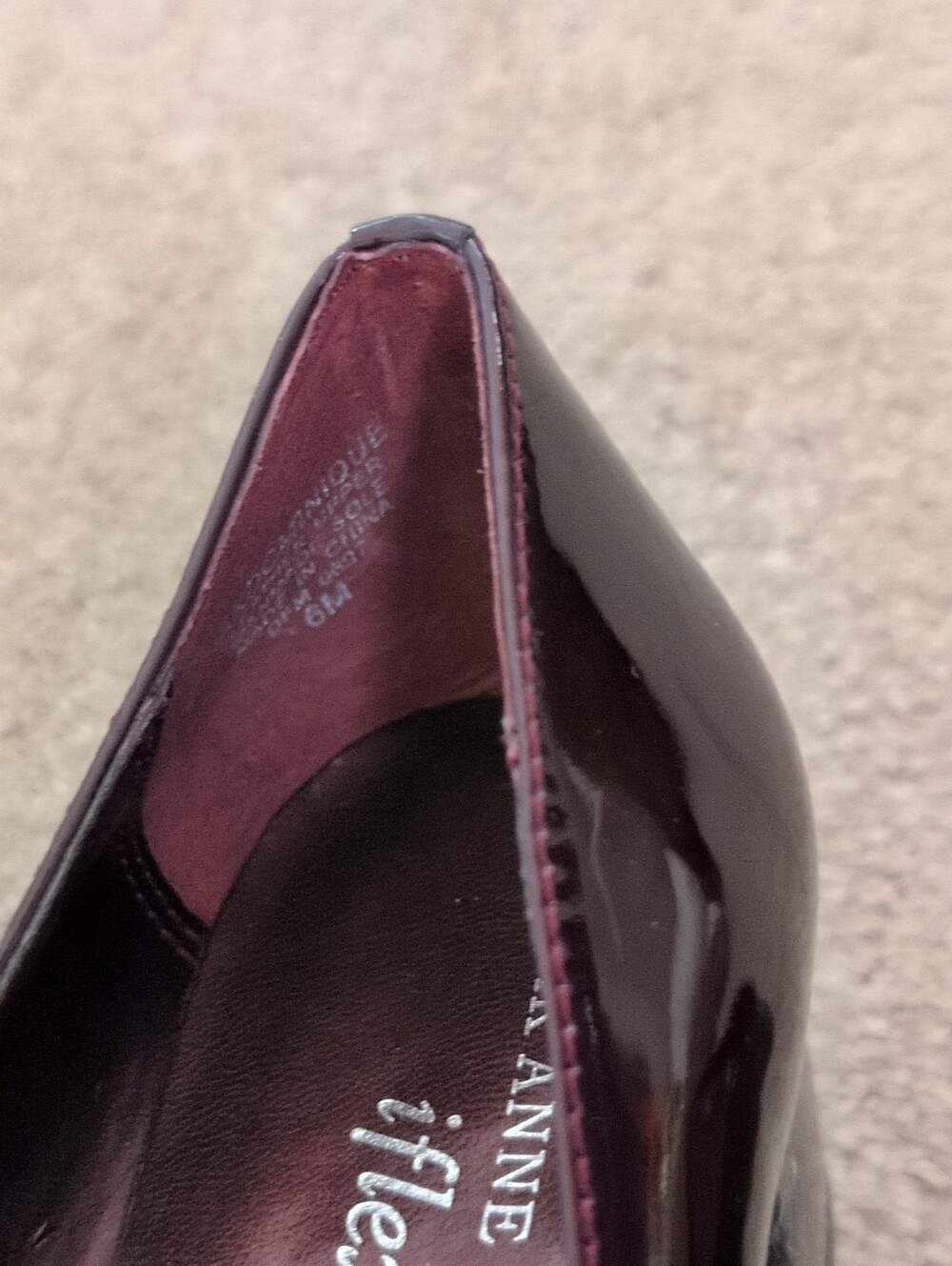 Anne Klein Burgundy iFlex Patent Leather Pumps - Picture 7 of 7